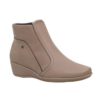 Bota-Taupe-Cano-Curto-Salto-Anabela-|-Comfort-Tamanho--36---Cor--TAUPE-0